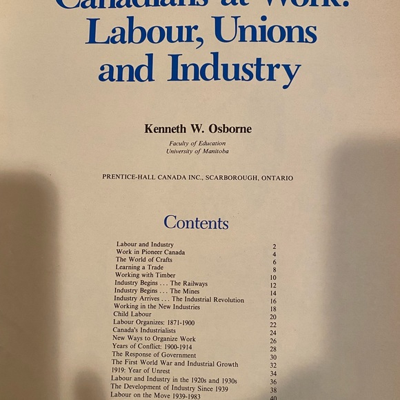 Canadians at Work: Labour, Unions and Industry by Kenneth Osborne - Picture 2 of 10